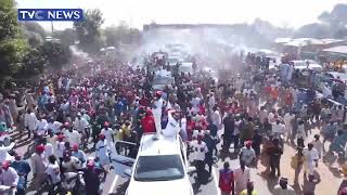 Mammoth Crowd Welcomes Gov. Abba Yusuf Back to Kano State After Supreme Court's Victory