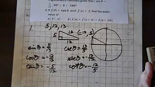 Precalculus Review 5 3