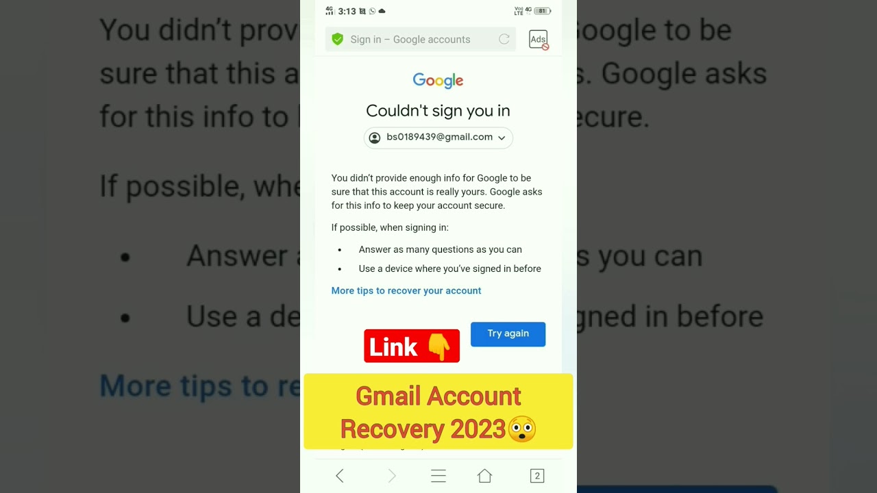 Gmail account recovery 2023 | How To Recover Gmail Account | Google Account Recovery 