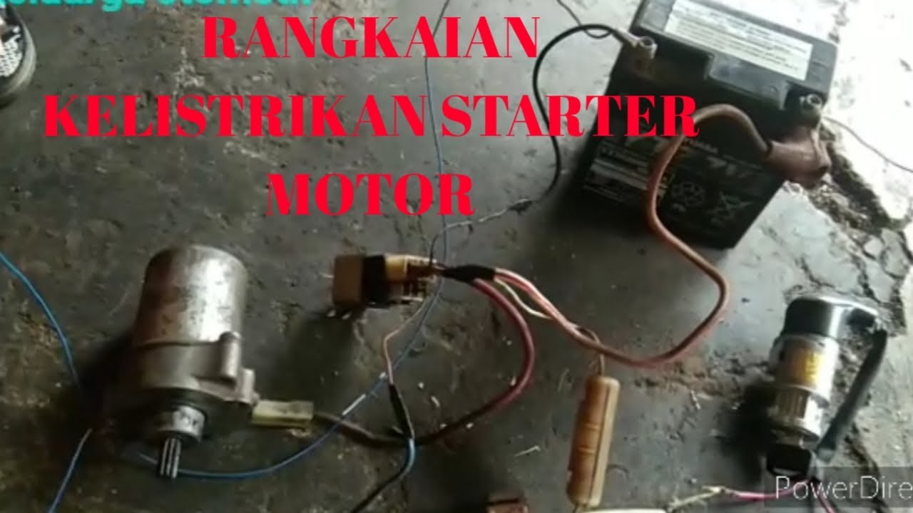 Rangkaian starter motor - jalur kelistrikan starter motor shogun smash