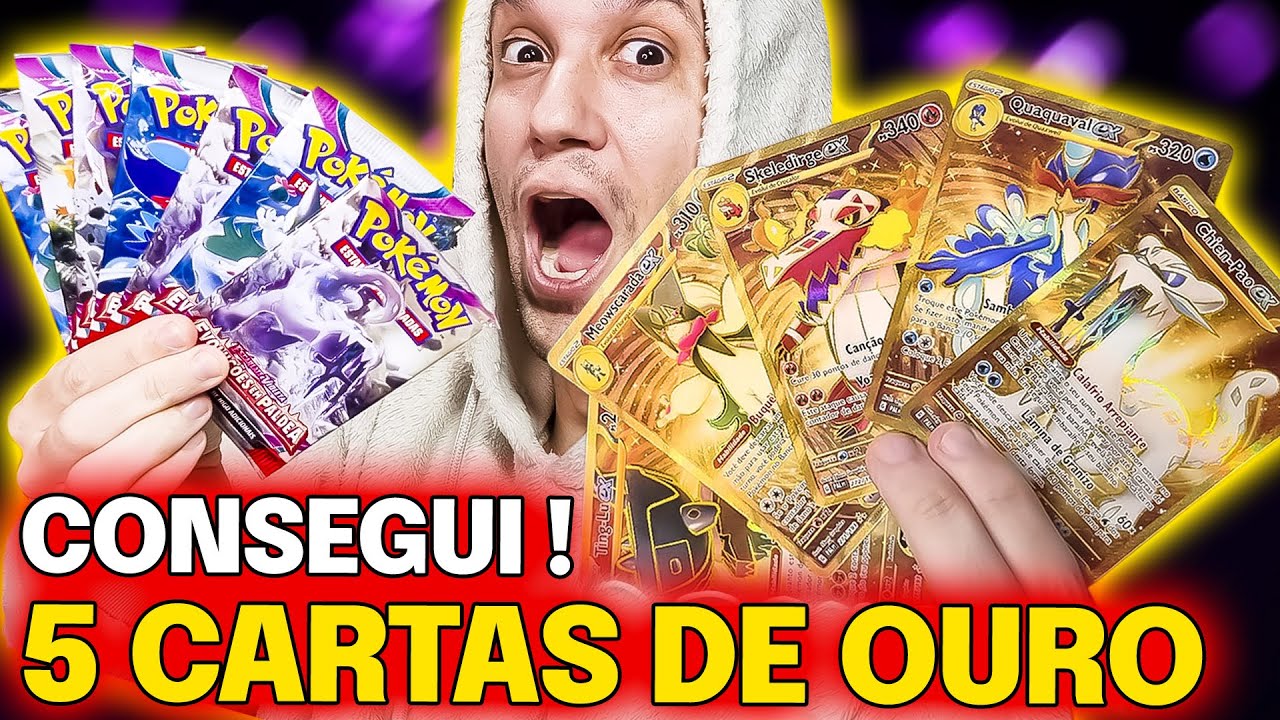 CONSEGUI AS 5 CARTAS DOURADAS DE PALDEA | CAPITÃO HUNTER CARTAS POKEMON TCG