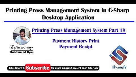 Printing Press Management System Part-19 Payment History Print Payment Receipt Form in C# C-Sharp