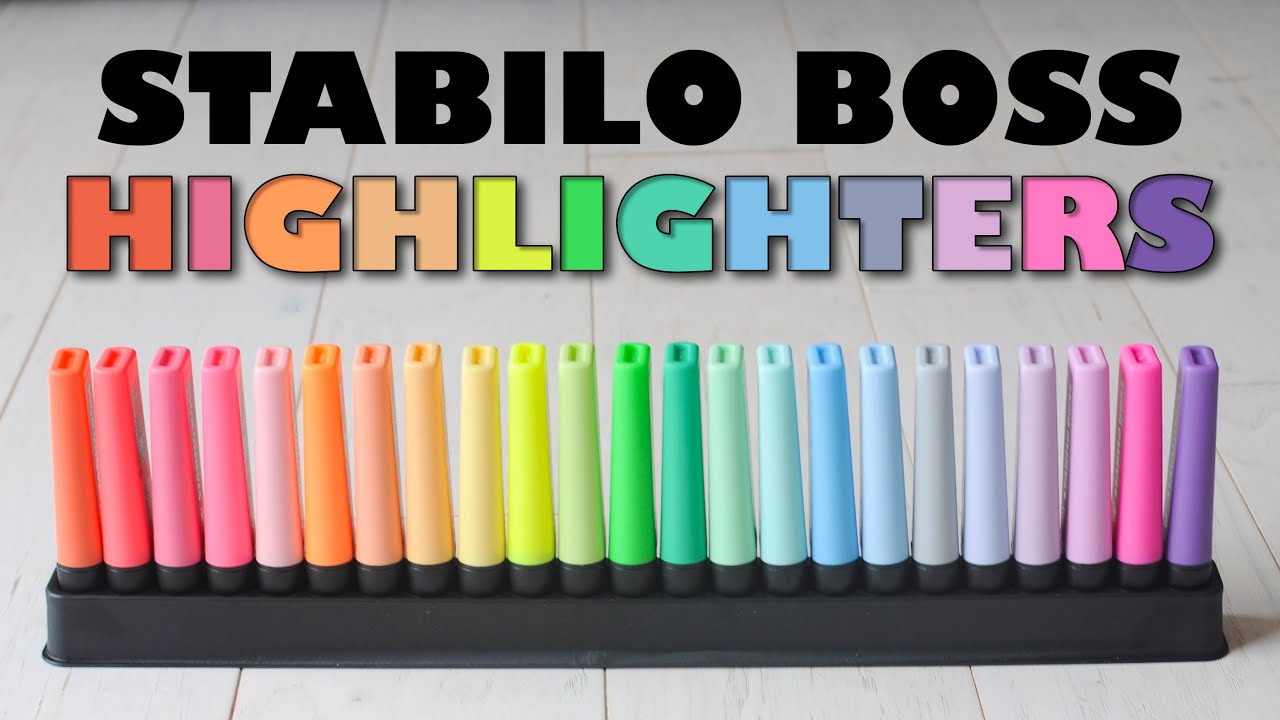 23 Stabilo Boss Highlighters Swatches, Names and Review 