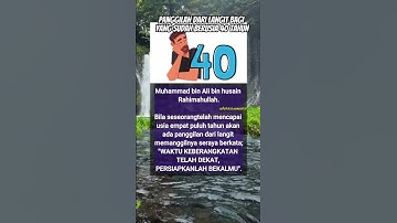 Panggilan dari langit bagi yang sudah berusia 40 tahun #edukasi #motivasi #reminder #quotes #shorts