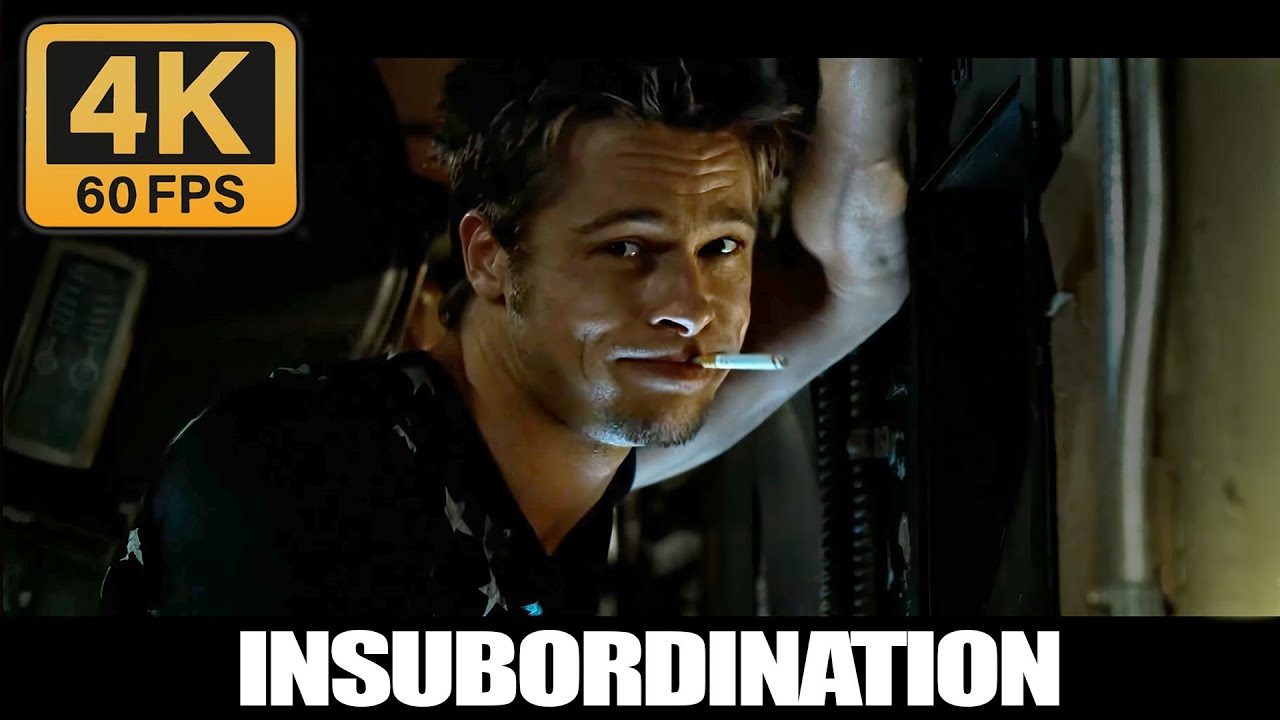 Brad Pitt Corrupting Cinematography Reel - Fight Club's Tyler Durden in 4k HDR 60fps