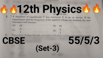 A capacitor of capacitance C has reactance X in an ac circuit.If the capacitance and the frequency