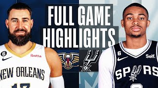 San Antonio Spurs vs. New Orleans Pelicans Full Game Highlights | 2022-23 NBA Regular Season