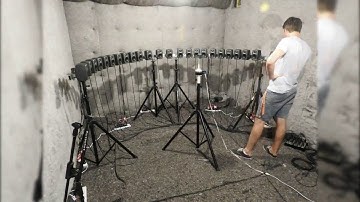 Setting up Multizone Surround Sound in Anechoic Chamber - Time Lapse