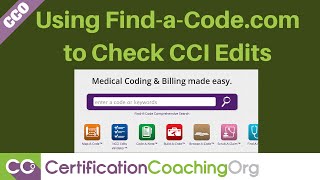 Using Findacode.com to check CCI edits