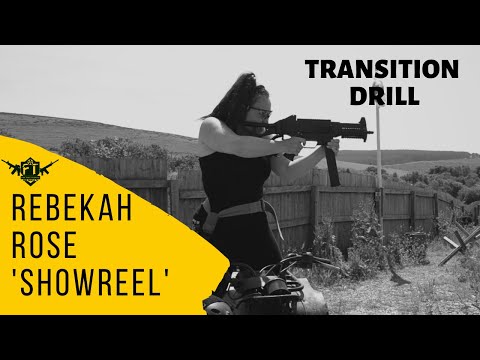 Rebekah Rose Transition Drill with Firearm Training For Film and TV Course in Wales Showreel Clip
