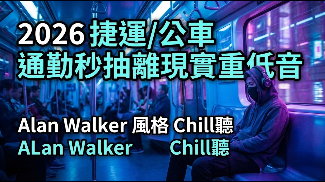 擠捷運/公車必聽 🚇 2026 瞬間「抽離現實」的通勤重低音 - Alan Walker Style • Commute & Chill