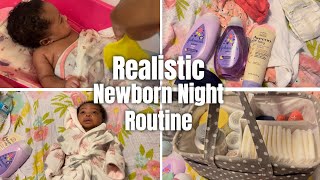 Realistic Newborn Night Time Routine 1 Month Old