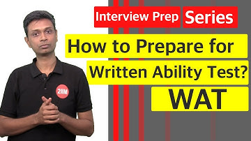 Tips for Written Ability Test Preparation CAT - WAT | GD | PI Series