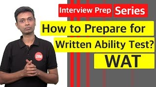Tips for Written Ability Test Preparation CAT  WAT | GD | PI Series