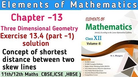 Class 12th Elements of Mathematics  Chapter 13 Ex 13.4 (part 1) | Elements  Class 12th solution