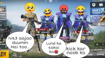 😔 Random Toxic player Call me Noob and I challenge for Tdm Room 1vs3 | PUBGMOBILE | PART 1