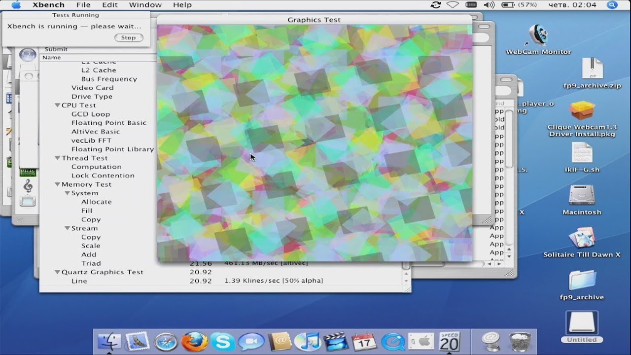 XBench 1.3 [Apple Macintosh] (2006) Spiny {PowerBook G4 550 Gigabit Ti}