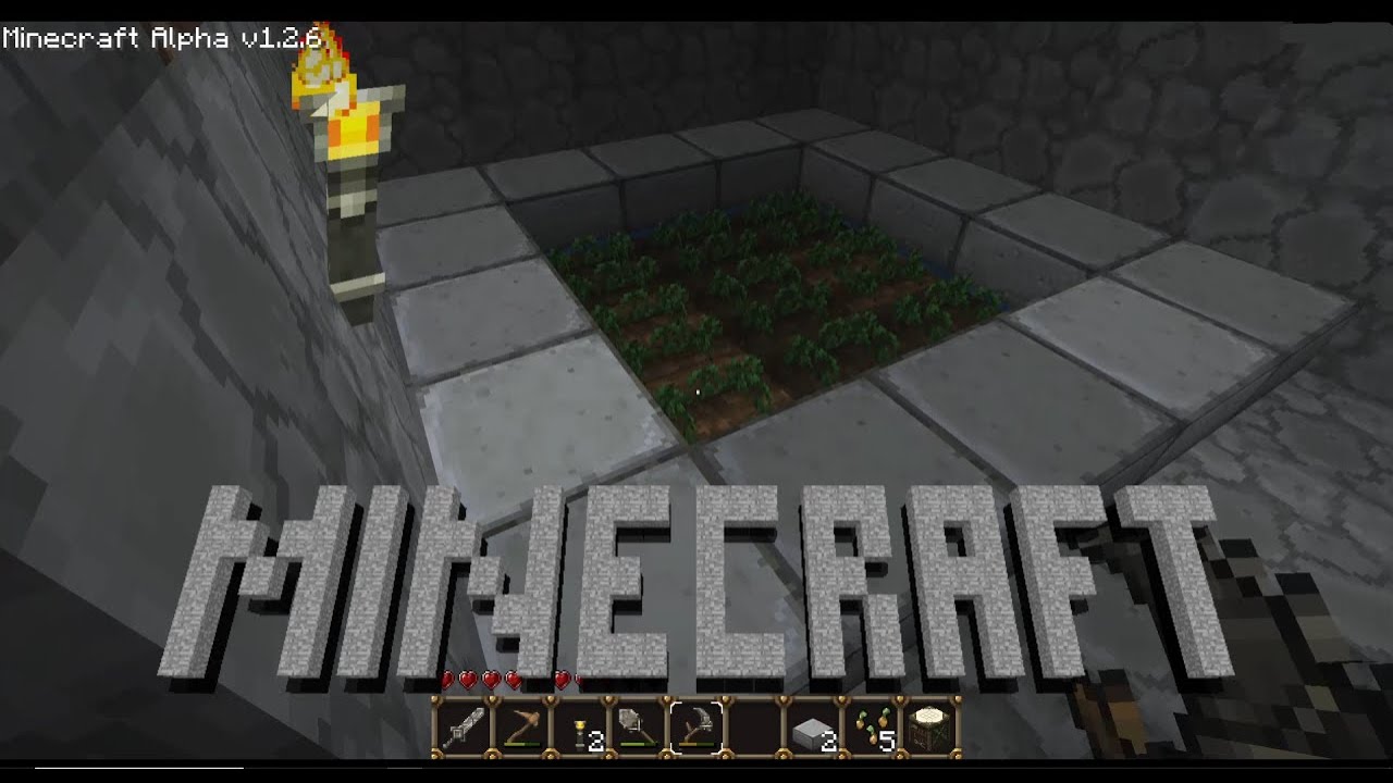 Minecraft Alpha Let's Play - Simple Farm Design (Episode 2) - YouTube
