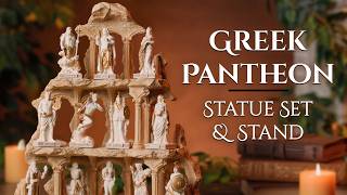 Greek Pantheon Statue Set and Display Stand | Medieval Collectibles