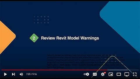 Tip#2: Review Revit Model Warnings
