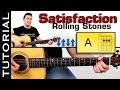 como tocar: Rolling Stones Satisfaction en guitarra tutorial completo super facil!