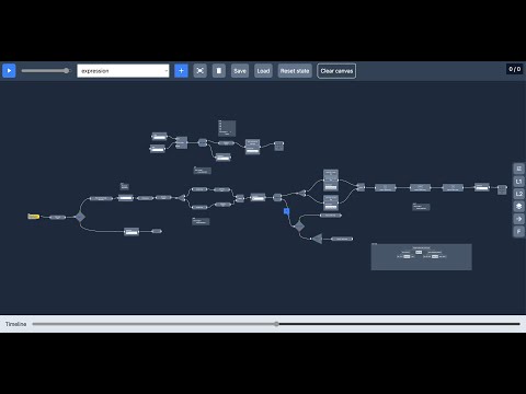 Timeline slider for a visual programming system