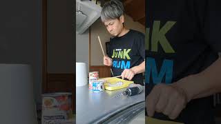 電動ドリルでドラム叩いてみた#shorts#Techno#テクノ ガラクタドラマー　まー君