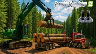 INSANE $1 Million Multiplayer Logging Operation in Farming Simulator 25 | FS25 screenshot 1