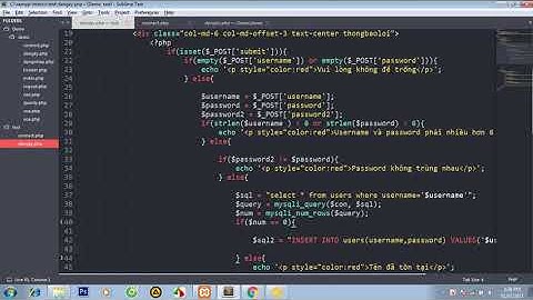 [Học PHP]   MYSQL  Hướng dẫn tạo chức năng đăng ký