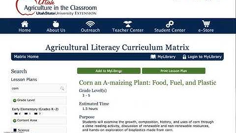 Curriculum Matrix Tutorial