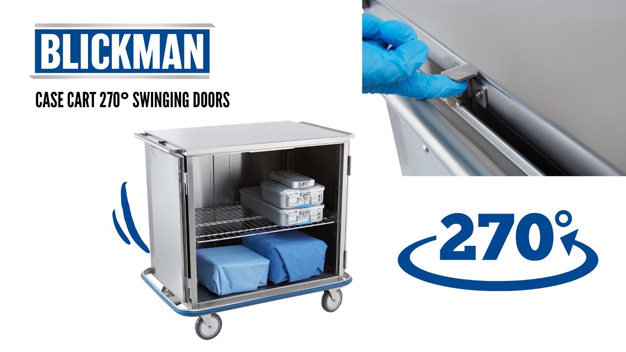 CCC3-19(G) Mini Surgical Case Cart (Glass or Stainless Steel Door