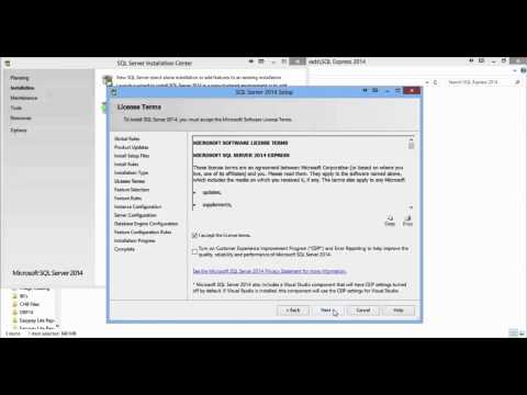 Tutorial 1  - Installing MSSQL Express 2014
