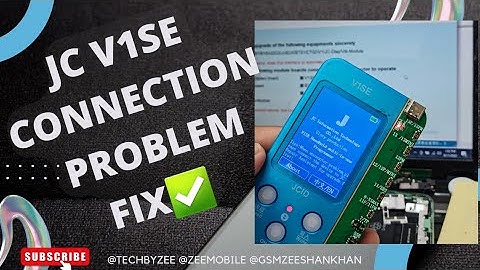 JC V1SE Connecting problem with pc Fix solution