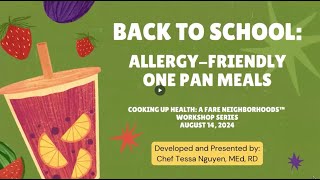 BACK TO SCHOOL: Allergy-Friendly One Pan Meals
