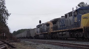 CSX 466 West in Hi Def at Lindsay,VA on 3/14/10