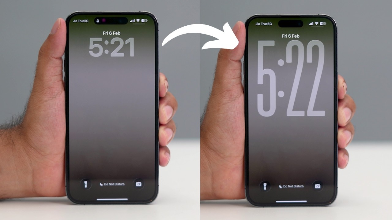 How to Make Clock Bigger on iPhone Lock Screen (iOS 26) - YouTube