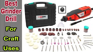 Rotary Tool with 110 Pieces | Mini Grinder Drill Machine | Engraving Cutting Drill Polishing Bits