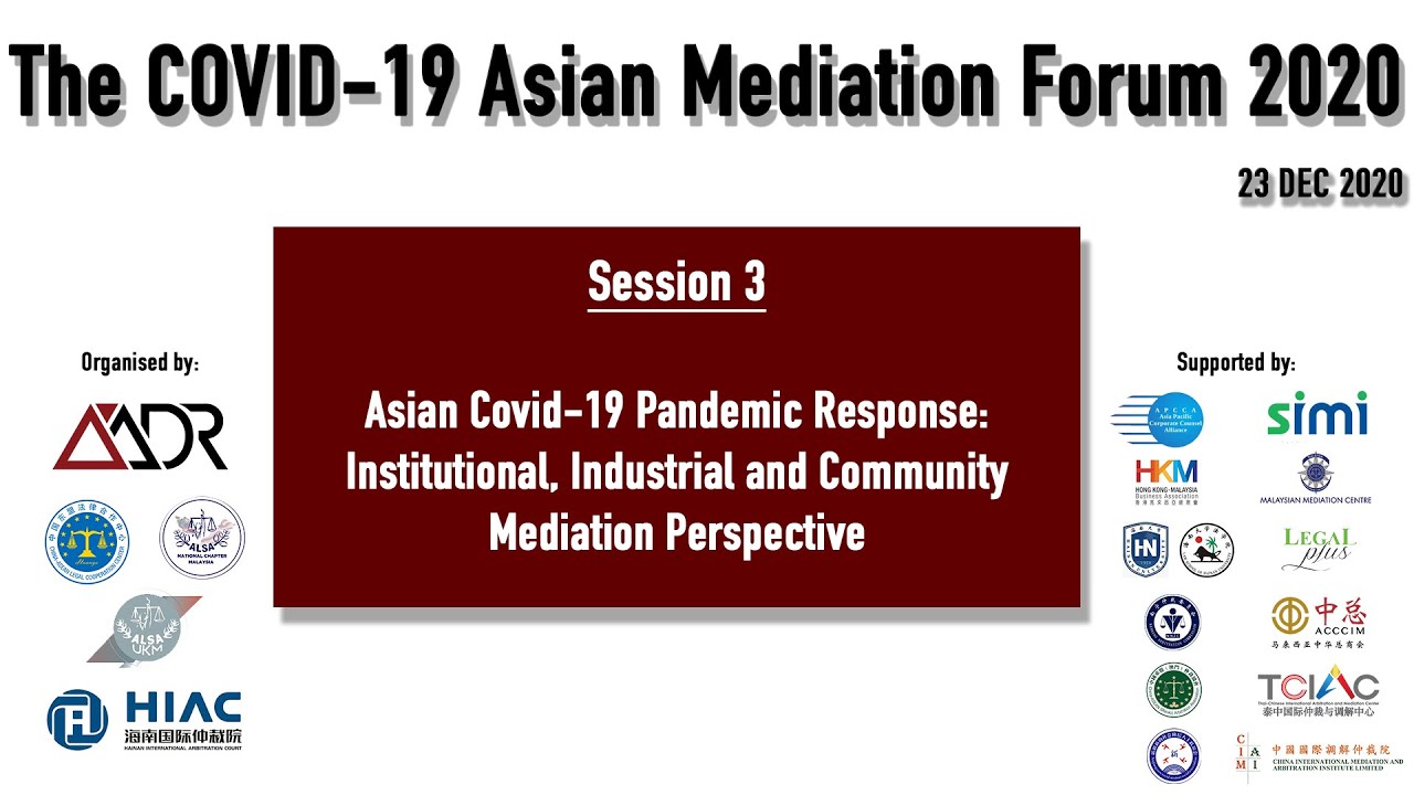 AMF 2020 Session 3 - Pandemic Response: Institutional, Industrial and Community Perspective