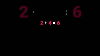 maths for kids 2+4=6 addition table