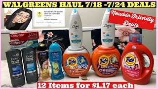 WALGREENS COUPONING HAUL 7/18 -7/24 DEALS |12 ITEMS FOR $1.17 EACH | EASY DEALS AT WALGREENS