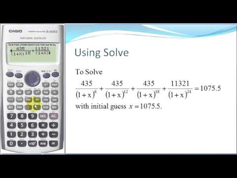 حل المعادلة على الالة الحاسبة بطريقة الصواب والخطأ Using Solve