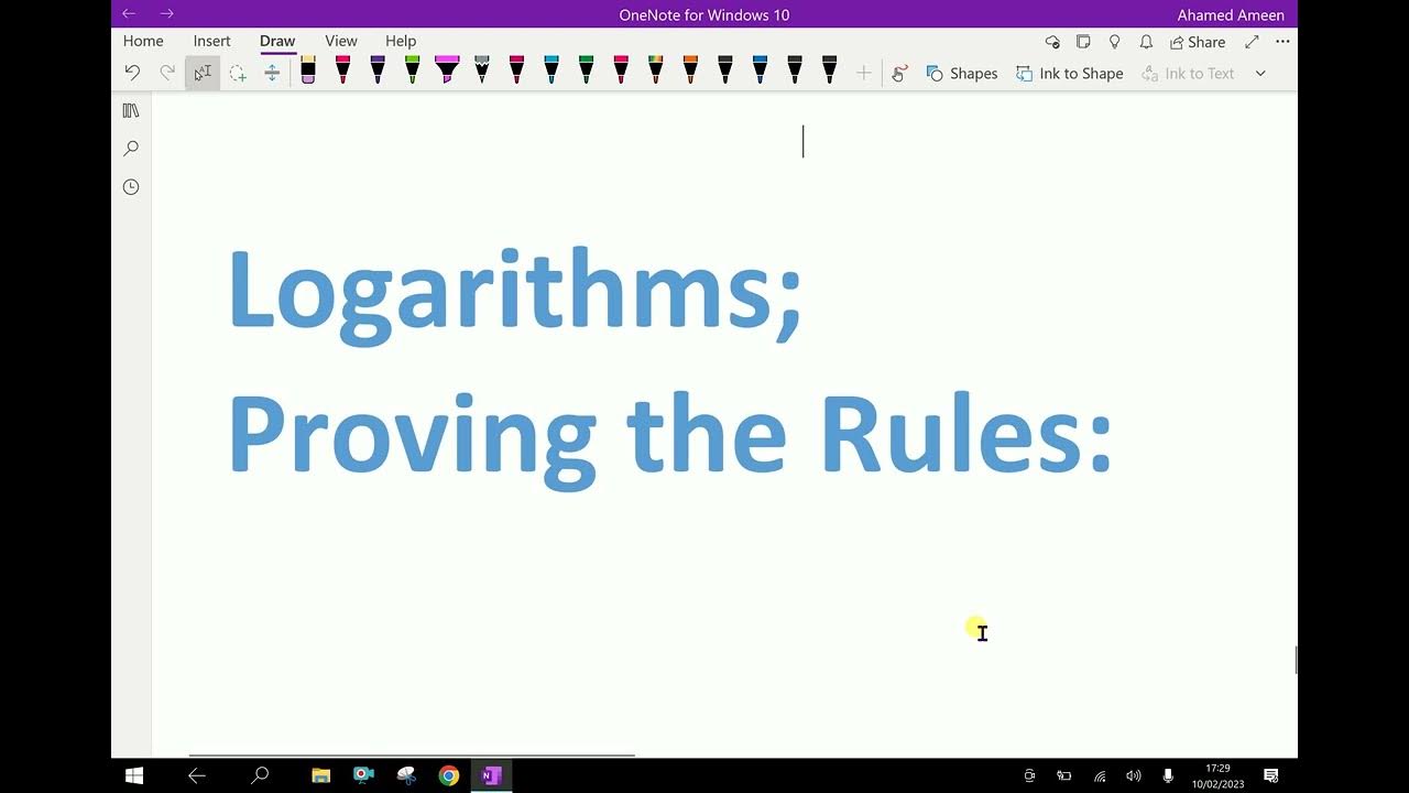 Logarithm ( Logarithmic rules ) 4. YouTube