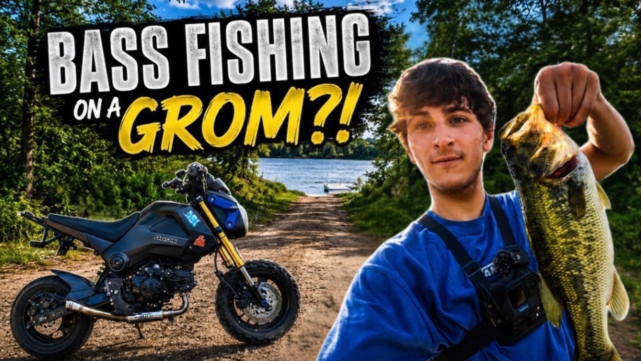 I Took My Honda Grom Bass Fishing…