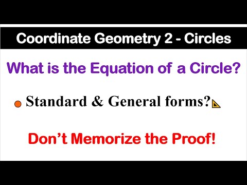 How to derive the Equation of a Circle | Standard Form and General Form ...