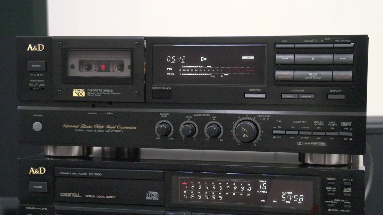 A&D GX-Z7100EV ￥79,800(1990年頃) 15Hz-23kHz - YouTube
