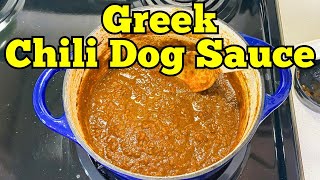 Greek Chili Dog Sauce Hot Dog Chili Recipe