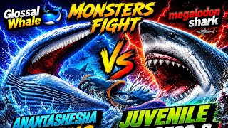 MEGALODON vs GLOSSAL WHALE 🦈🐋 + SGP 3700-2 vs ANANTASHESHA | CRAZIEST FUSION BATTLE!
