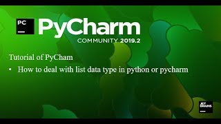 pycharm tutorial#7 in hindi/how to deal with list data type in pycharm/Lecture 8b