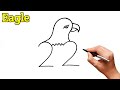 How to draw an eagle from 22 number l drawing pictures l number drawing eagle drawing for beginners