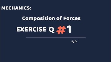MECHANIC Composition of Forces By (Q K Ghori) Unit 2 Exercise Q # 1 BA/BSC/BS